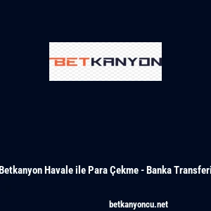 Betkanyon Havale ile Para &Ccedil;ekme - Banka Transferi